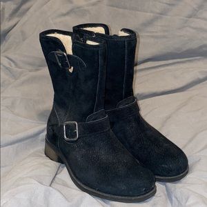 UGG Black Furry Boots